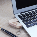 Wedding gift usb Wood rotary U-disk customized wood metal clip8gb 16gb 64gb USB flash drive